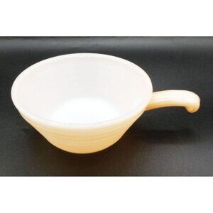 Fire-King Oven Ware Beehive Peach Lusterware Soup Bowl With Handle Vintage 7 In